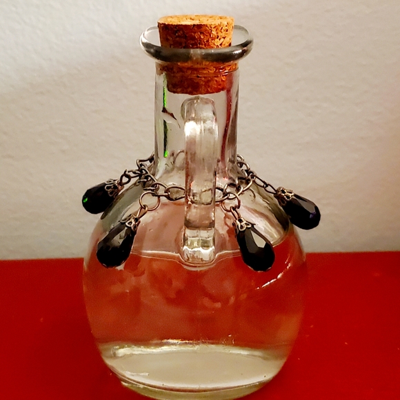 Moon Water Glass Cruet Black Teardrop - Picture 3 of 4